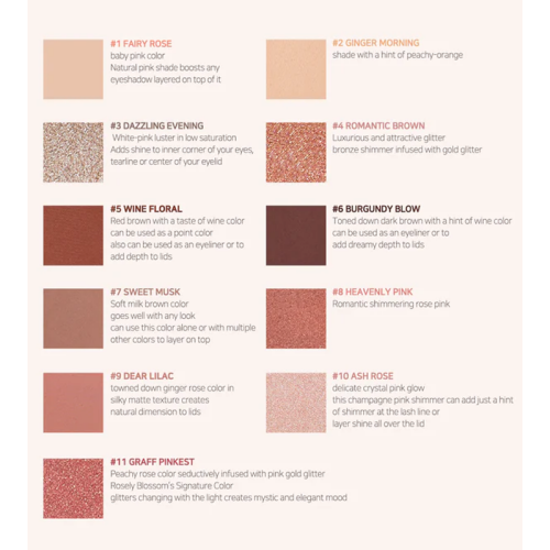 2aN Eyeshadow Palette - Rosely Blossom 9.5 gr - 3