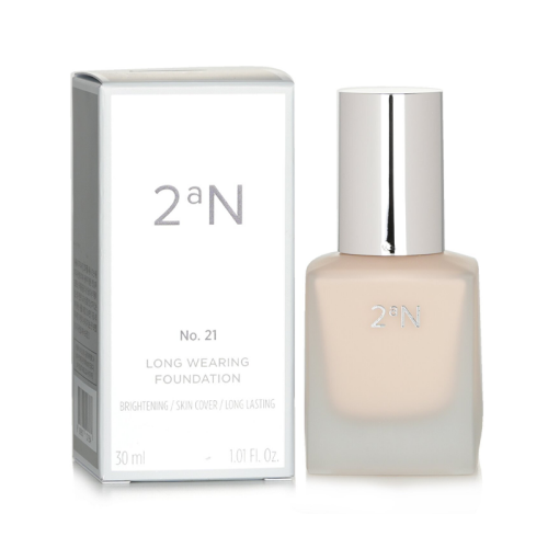 2aN Long Wearing Foundation - 21 Light Beige 30 ml - 2