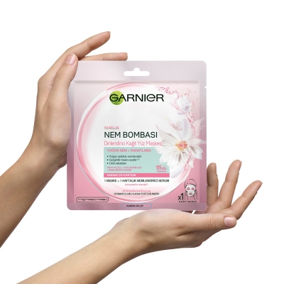 Garnier Nem Bombası Dinlendirici Kağıt Yüz Maskesi