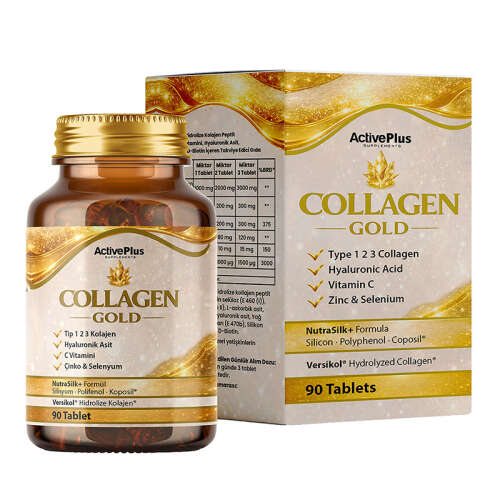 ActivePlus Collagen Gold Takviye Edici Gıda 90 Tablet - Active Plus