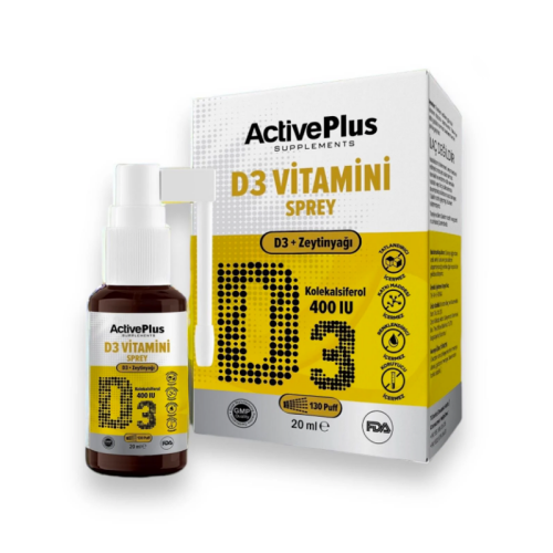 ActivePlus D3-400IU Sprey Takviye Edici Gıda 20 ml - 1