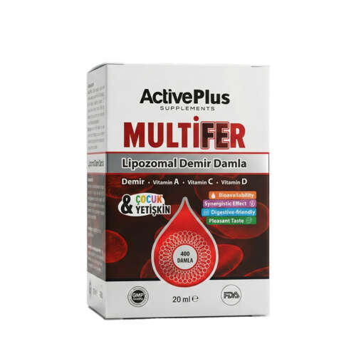 ActivePlus Multifer Lipozomal Demir Damla Takviye Edici Gıda 20 ml - Active Plus