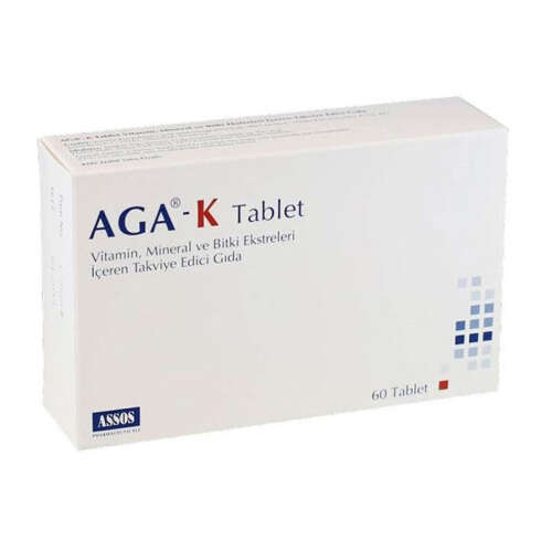 AGA-K Takviye Edici Gıda 60 Tablet - Assos İlaç