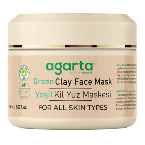 Agarta Doğal Yeşil Kil Yüz Maskesi 150 ml - Agarta
