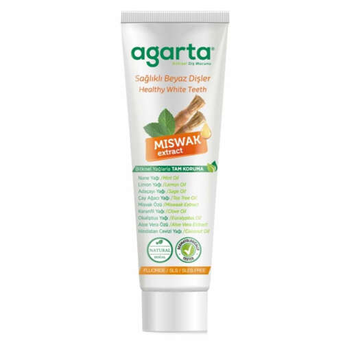 Agarta Doğal Misvak Özlü Diş Macunu 100 ml - Agarta