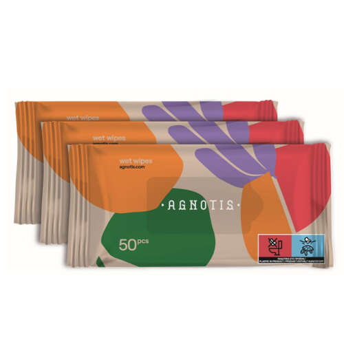 Agnotis Bebek Islak Mendil 50 Yaprak - 2+1 Paket - 1
