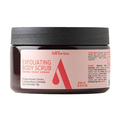 Alfheim Exfoliating Kahveli Vücut Ovması 240 ml - Alfheim