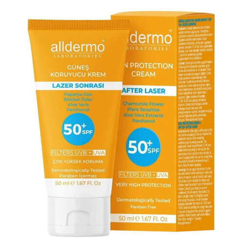 Alldermo After Laser Sonrası Güneş Koruyucu Spf50+ Krem 50 ml - Alldermo