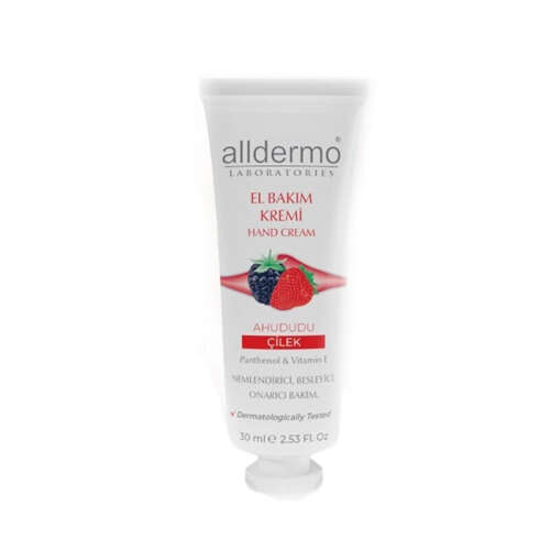 Alldermo Ahududu ve Çilekli El Bakım Kremi 30 ml - 1