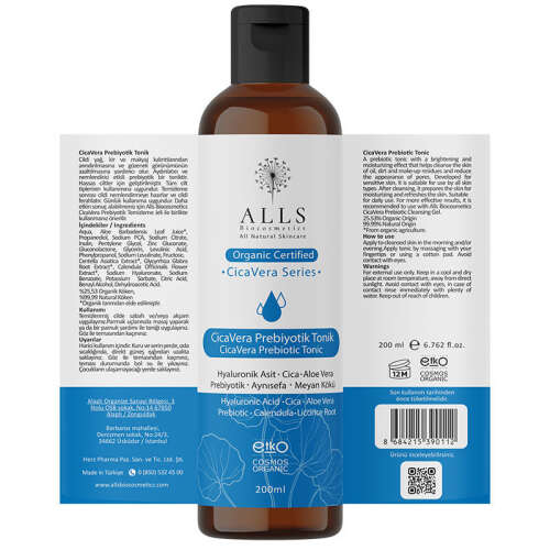Alls Biocosmetics Organik CicaVera Prebiyotik Tonik 200 ml - 3