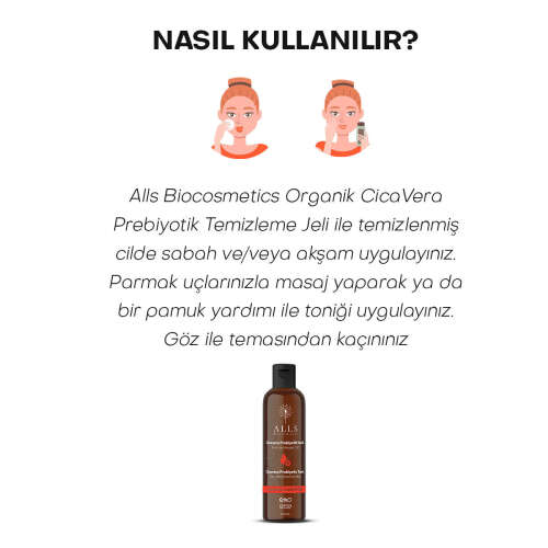 Alls Biocosmetics Organik CicaVera Prebiyotik Tonik 200 ml - 6