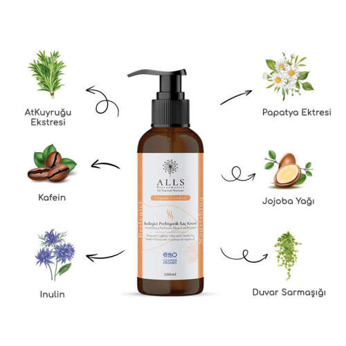 Alls Biocosmetics Organik Besleyici Prebiyotik Saç Kremi 100 ml - 4