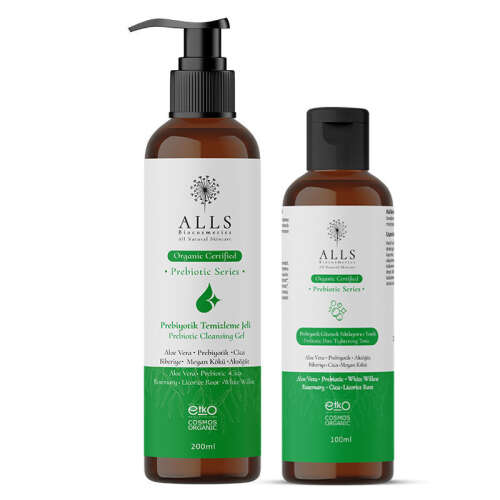 Alls Biocosmetics Organik Prebiyotik Arındırıcı ve Gözenek Sıkılaştırıcı Bakım Seti - Alls Biocosmetics