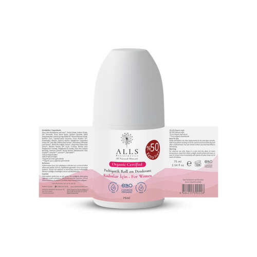Alls Biocosmetics Organik Prebiyotik Roll on Deodorant 75 ml - Kadınlar İçin - 2