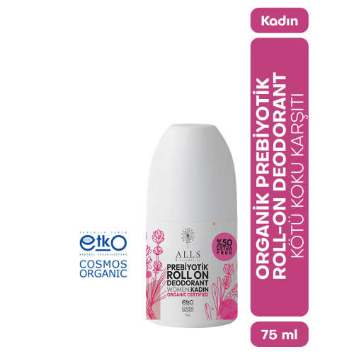 Alls Biocosmetics Organik Prebiyotik Roll on Deodorant 75 ml - Kadınlar İçin - Alls Biocosmetics