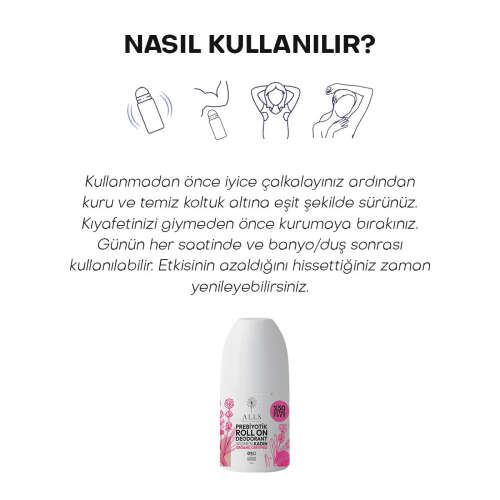 Alls Biocosmetics Organik Prebiyotik Roll on Deodorant 75 ml - Kadınlar İçin - 6