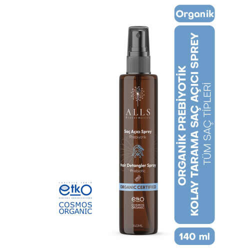 Alls Biocosmetics Organik Prebiyotik Kolay Tarama Saç Açıcı Sprey 140 ml - Alls Biocosmetics