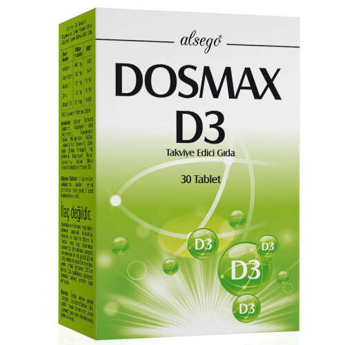 Alsego Dosmax D3 Takviye Edici Gıda 30 Tablet - 1