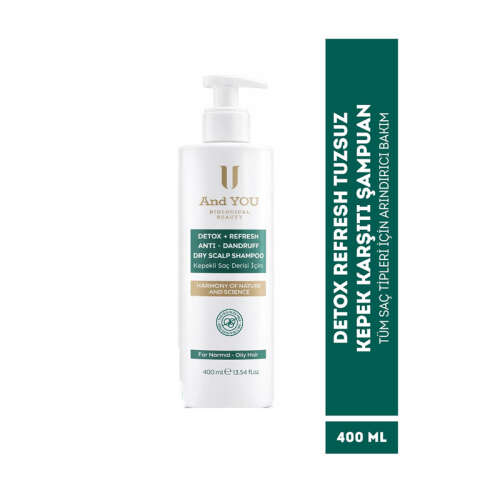 And You Detox Refresh Tuzsuz Kepek Karşıtı Şampuan – Tüm Saç Tipleri İçin Arındırıcı Bakım 400 ml - 2