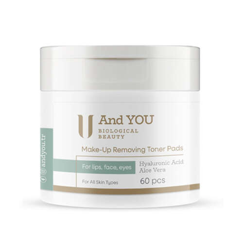 And You Makyaj Temizleyici Tonik Ped 60 Adet - And You