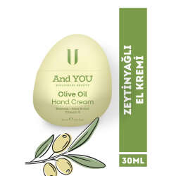 And You Zeytinyağlı Nemlendirici El Kremi 30 ml - 2