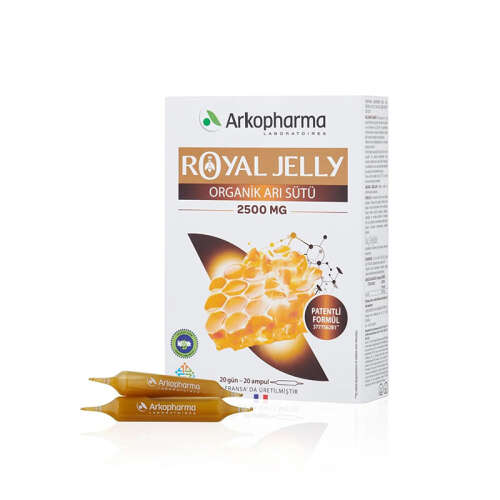 Arkopharma Royal Jelly Organik Arı Sütü Takviye Edici Gıda 20 Ampul - Arkopharma