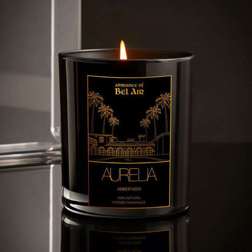 Aurelia Geneve Amber Noir Kokulu Mum 180 gr -Siyah - 3