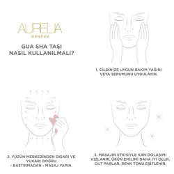 Aurelia Geneve Kare Şekilli Gua Sha Taşı - Pembe Kuvars - 5