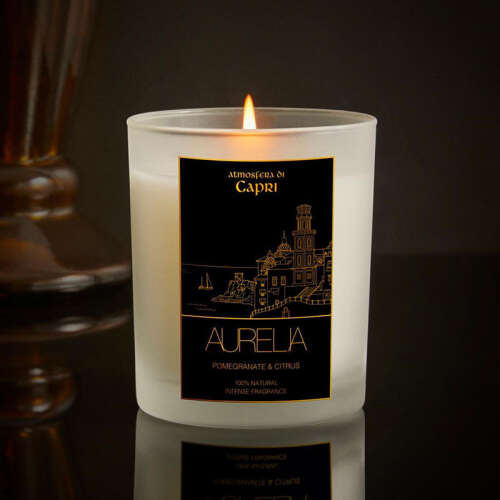 Aurelia Geneve Nar ve Limon Kokulu Mum 180 gr- Transparan - 3