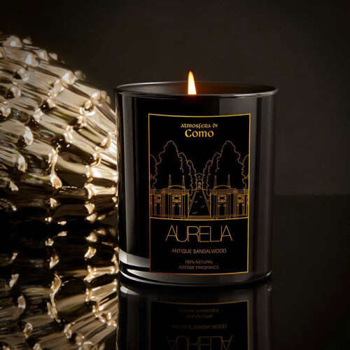 Aurelia Geneve Sandal Ağacı Kokulu Mum 180 gr -Siyah - 3