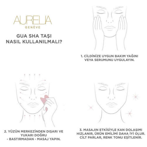 Aurelia Geneve Yassı Kalp Şekilli Gua Sha Taşı - Pembe Kuvars - 4