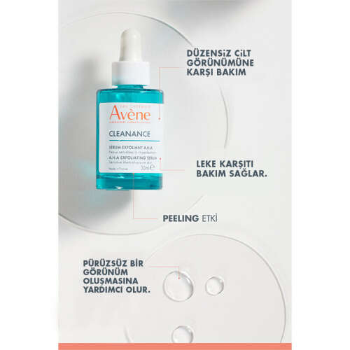 Avene Cleanance Peeling Etkili Laktik Asit ve Süksinik Asit İçeren AHA Serum 30 ml - Avene
