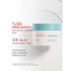 Avene Cleanance Aqua Gel Matlaştırıcı ve Gözenek Sıkılaştırıcı Nemlendirici Jel Krem 50 ml - 4