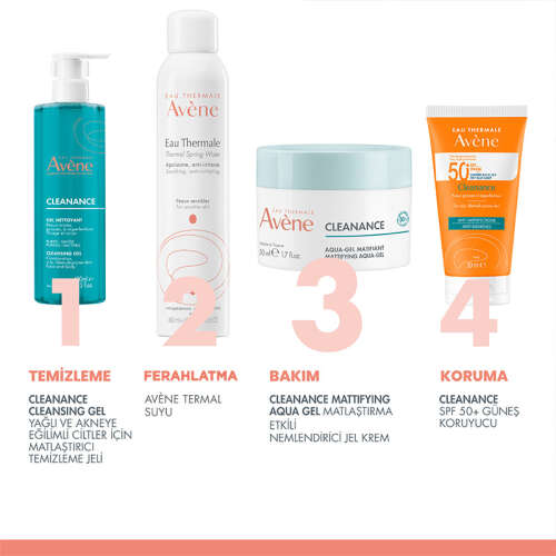 Avene Cleanance Aqua Gel Matlaştırıcı ve Gözenek Sıkılaştırıcı Nemlendirici Jel Krem 50 ml - 6