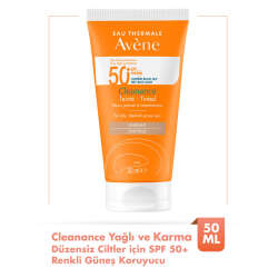 Avene Cleanance SPF 50+ Yağlı ve Akneye Eğilimli Ciltler İçin Renkli Güneş Kremi 50 ml - 2