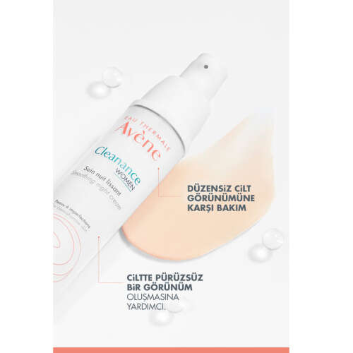 Avene Cleanance Woman Düzensiz Ciltler İçin Gece Bakım Kremi 30 ml - 3