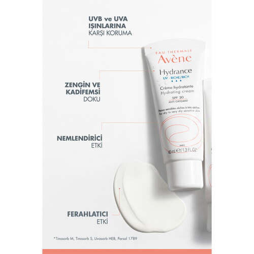 Avene Hydrance Rich SPF 30 Kuru Ciltler için Güneş Korumalı Nemlendirici Krem 40 ml - 4
