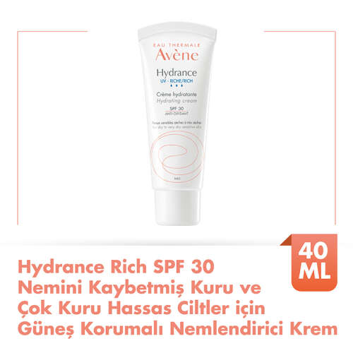 Avene Hydrance Rich SPF 30 Kuru Ciltler için Güneş Korumalı Nemlendirici Krem 40 ml - 2