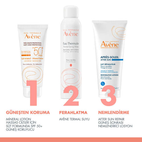 Avene Mineral Lotion Hassas Ciltler için SPF 50+ Süt Formunda Güneş Kremi 100 ml - 4