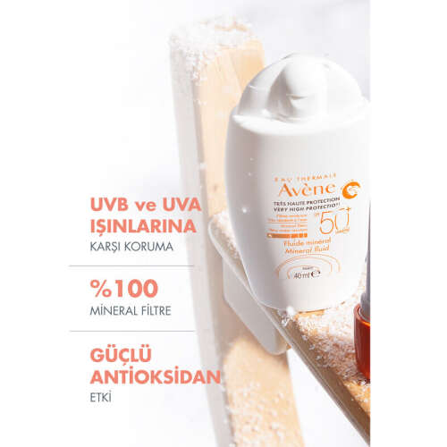 Avene Mineral Fluid SPF 50+ Hassas Ciltler İçin Ultra Hafif Güneş Kremi 40 ml - 3