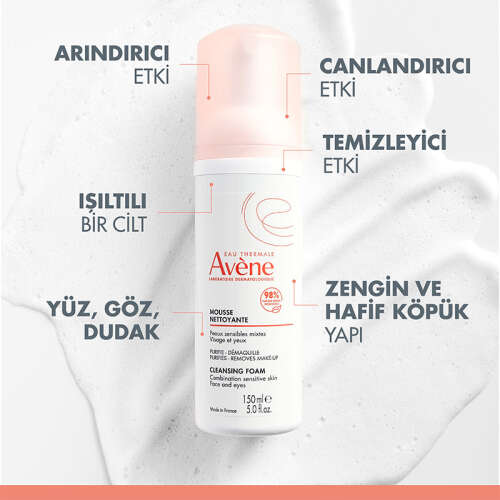 Avene Mousse Nettoyante Cilt Temizleme Köpüğü 2x150ml SET - 4