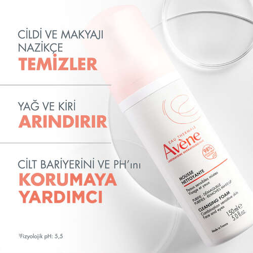Avene Normal Karma ve Hassas Ciltler için Temizleme Köpüğü 150 ml - 5