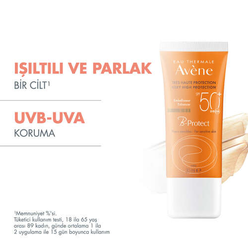 Avene B-Protect SPF50+ Ton Eşitlemeye Yardımcı Renkli Yüz Güneş Kremi 30 ml - Avene