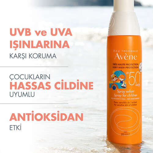 Avene Çocuk Sprey Güneş Kremi SPF 50+ 200 ml - 3