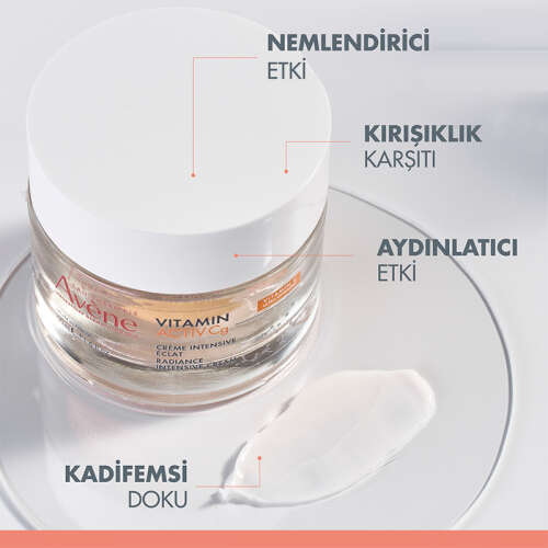 Avene Vitamin Activ Cg C Vitamini ve Niasinamid Antioksidan Etkili Yüz Bakım Kremi 50 ml - 3