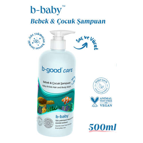 b-good b-baby Bebek ve Çocuk Saç ve Vücut Şampuanı 500 ml - 3