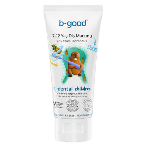 b-good b-dental 7-12 Yaş Çocuk Diş Macunu Florürlü Ananas 50 ml - 2
