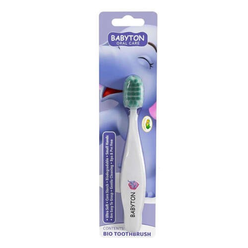 Babyton Bio Çocuk Diş Fırçası Ultra Yumuşak -Fil - Babyton