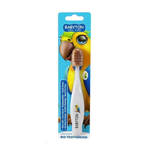 Babyton Bio Çocuk Diş Fırçası Ultra Yumuşak -Papağan - Babyton