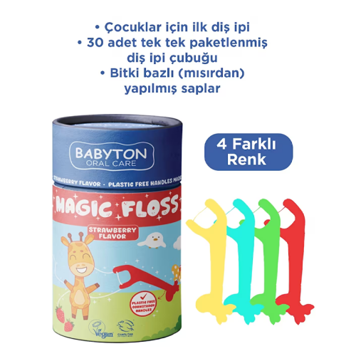 Babyton Çocuklar İçin Diş İpi 30 Adet - 2